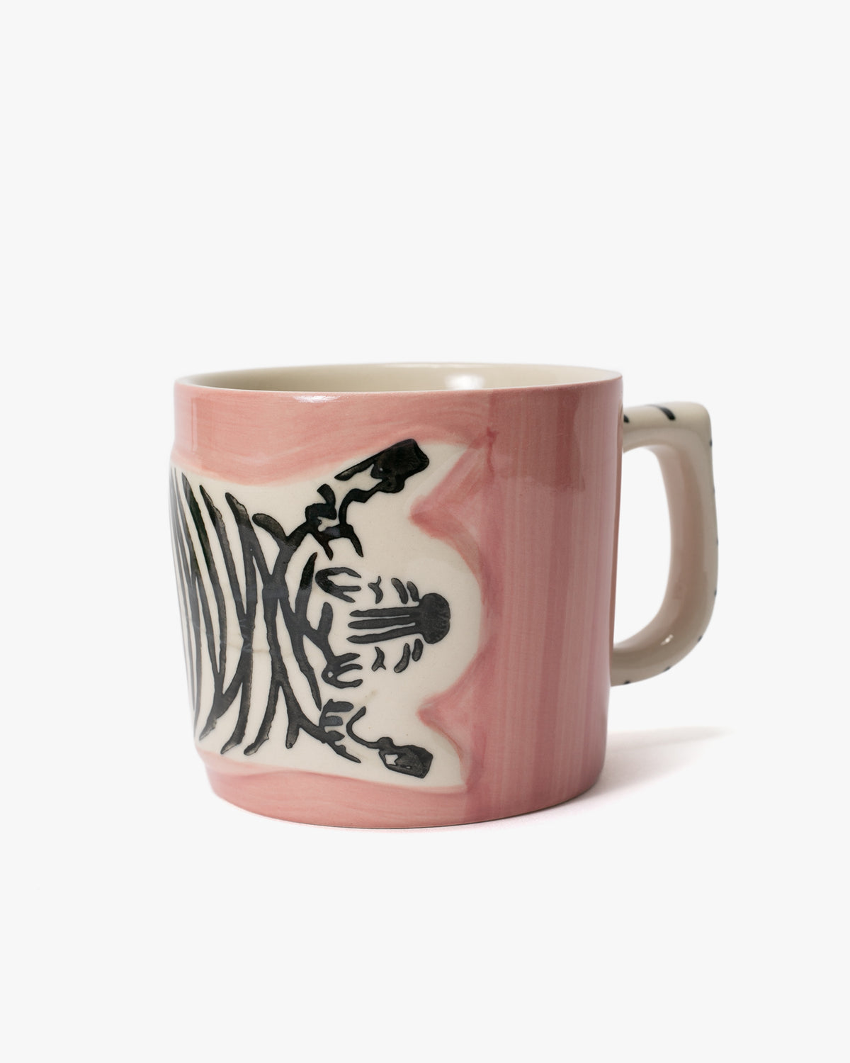 Mug, Bisque, Momonga Series, Zebra