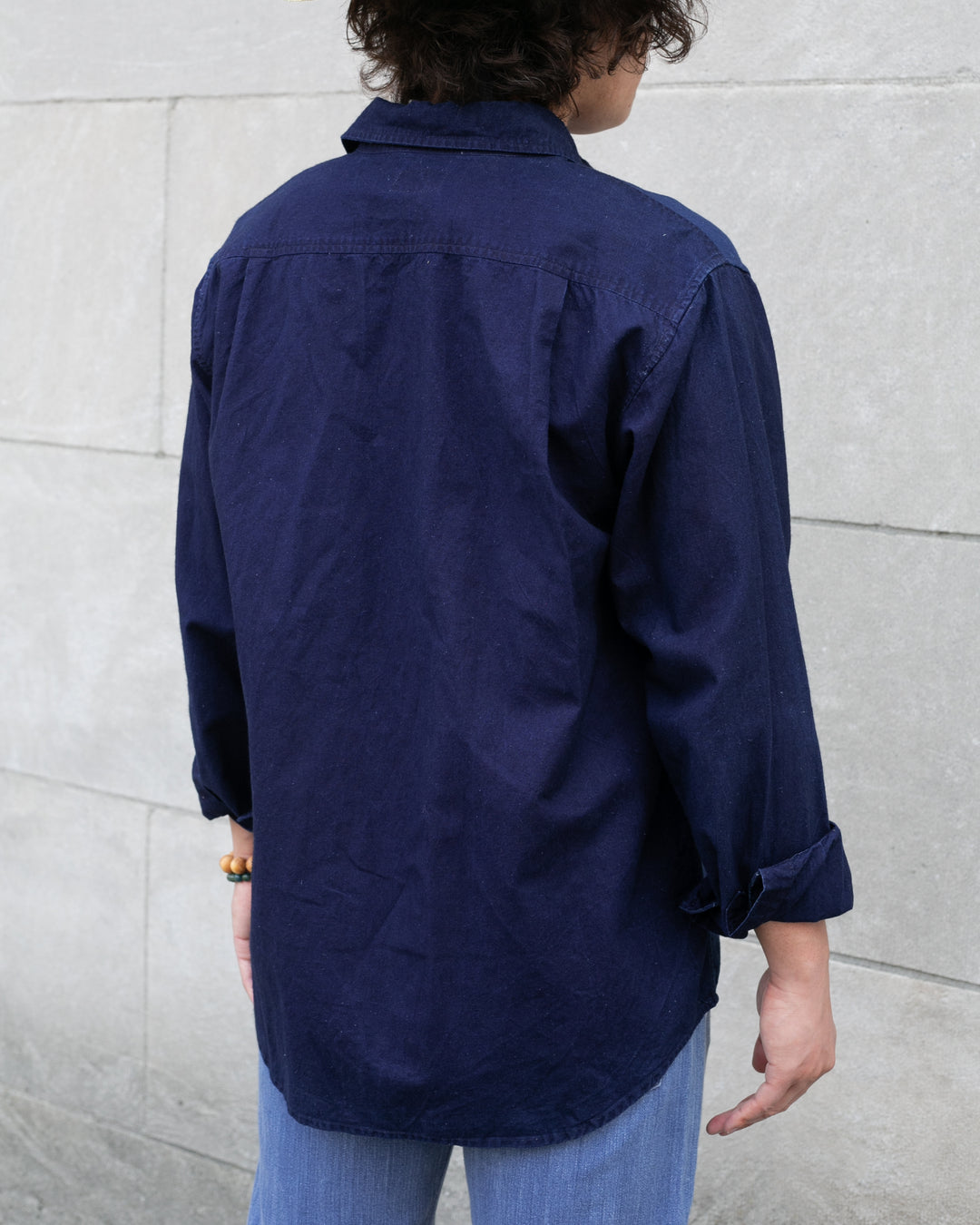 Japanese Repro, Indigo Button up Shirt, Gaijin Made Brand, Indigo with Dragon