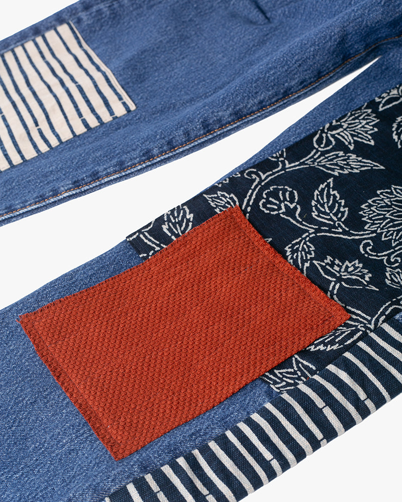 Kiriko Custom Patched Denim Jeans, Levi&