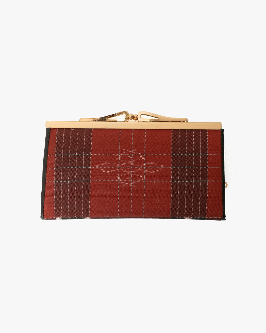Vintage Purse, Clutch, Red with Burgundy and Black Plaid