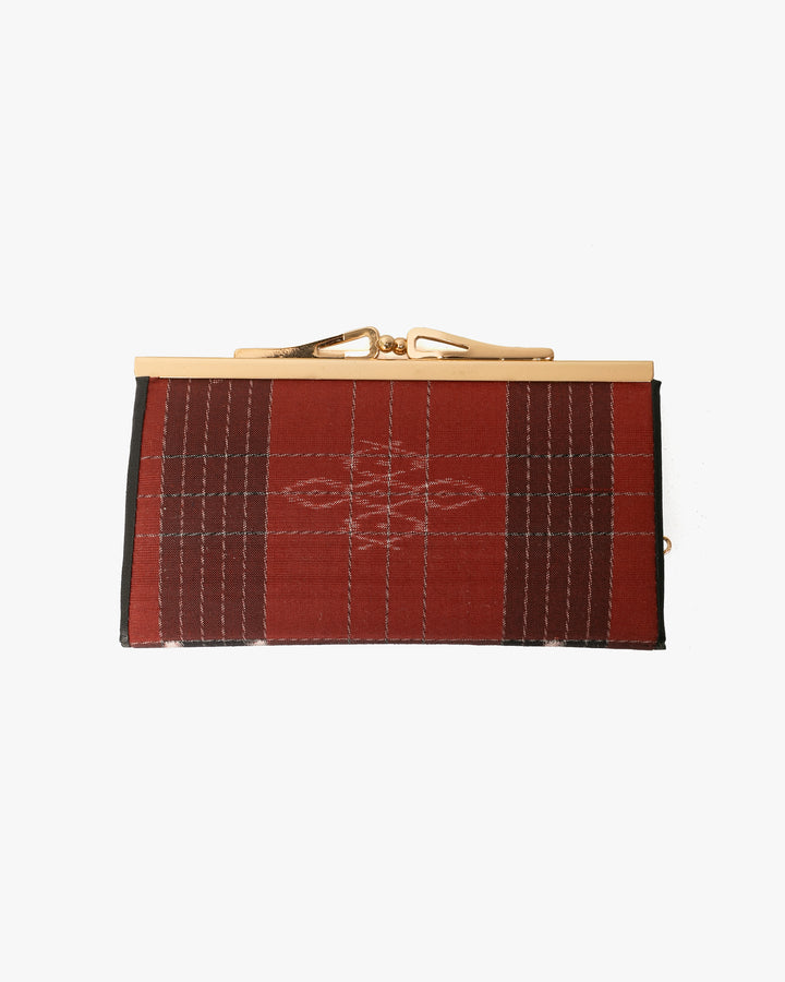 Vintage Purse, Clutch, Red with Burgundy and Black Plaid