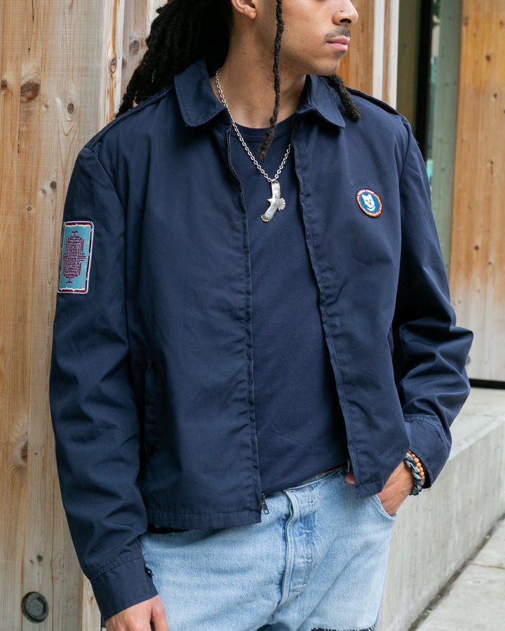 Kiriko Original Jacket, Navy Koi / Dragon Jacket with Patches