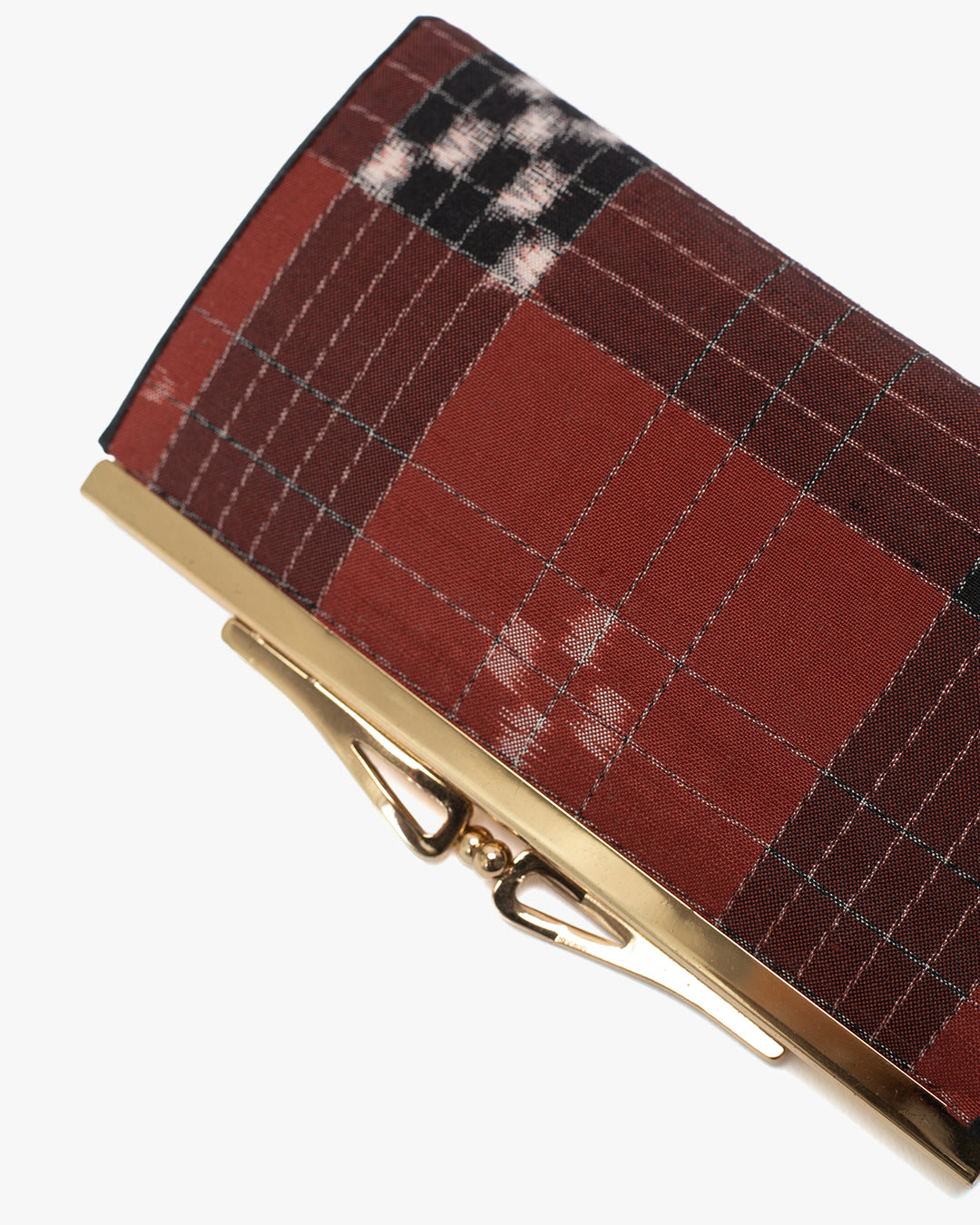 Vintage Purse, Clutch, Red with Burgundy and Black Plaid