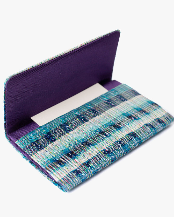 Card Holder, Nitta Textile Arts Inc., Woven, Blue