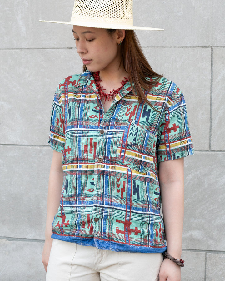 Japanese Repro Shirt, Kapital Brand, Short Sleeve Button-Up - M