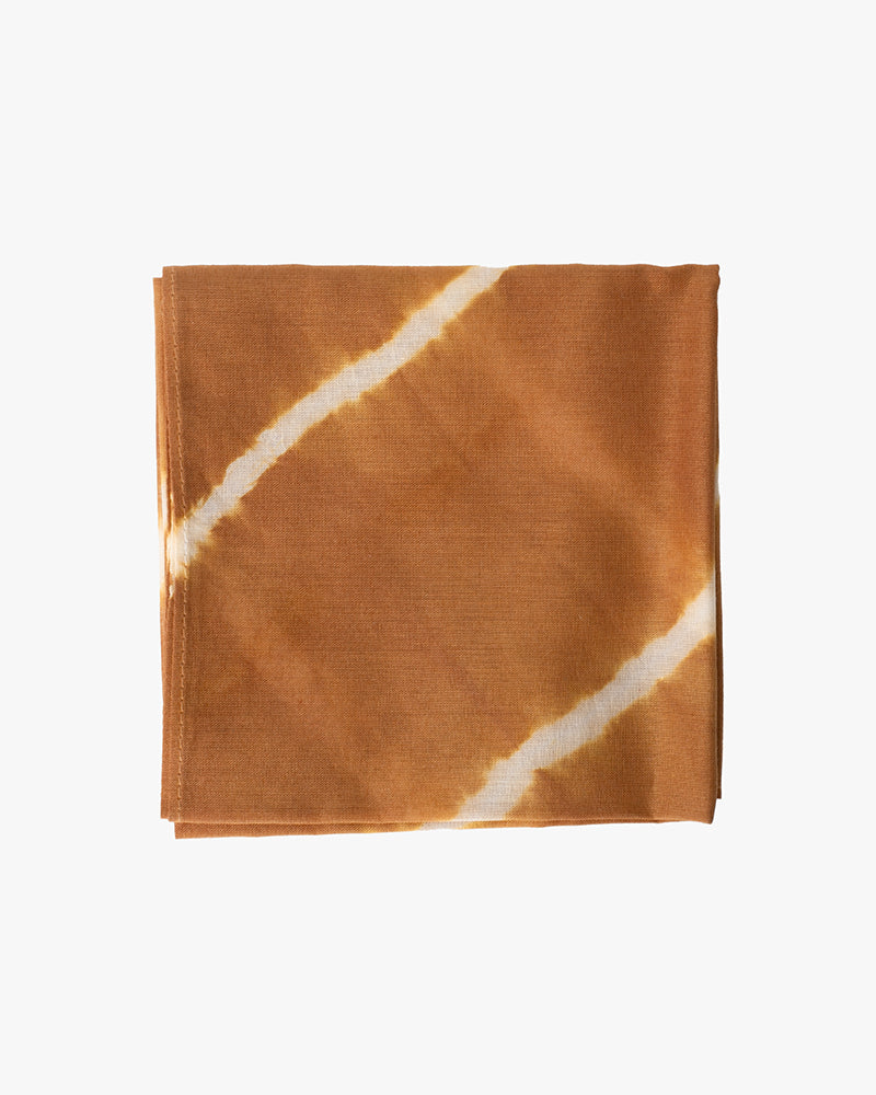 Japanese Handkerchief, Brown and White Tie Dye