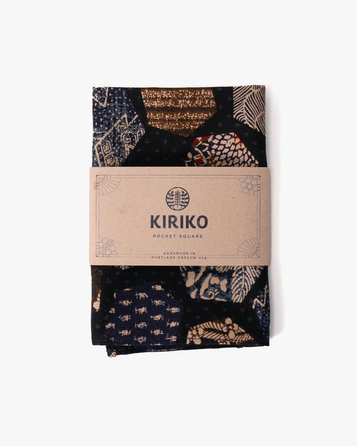 Kiriko Original Pocket Square, Indigo Kikkou
