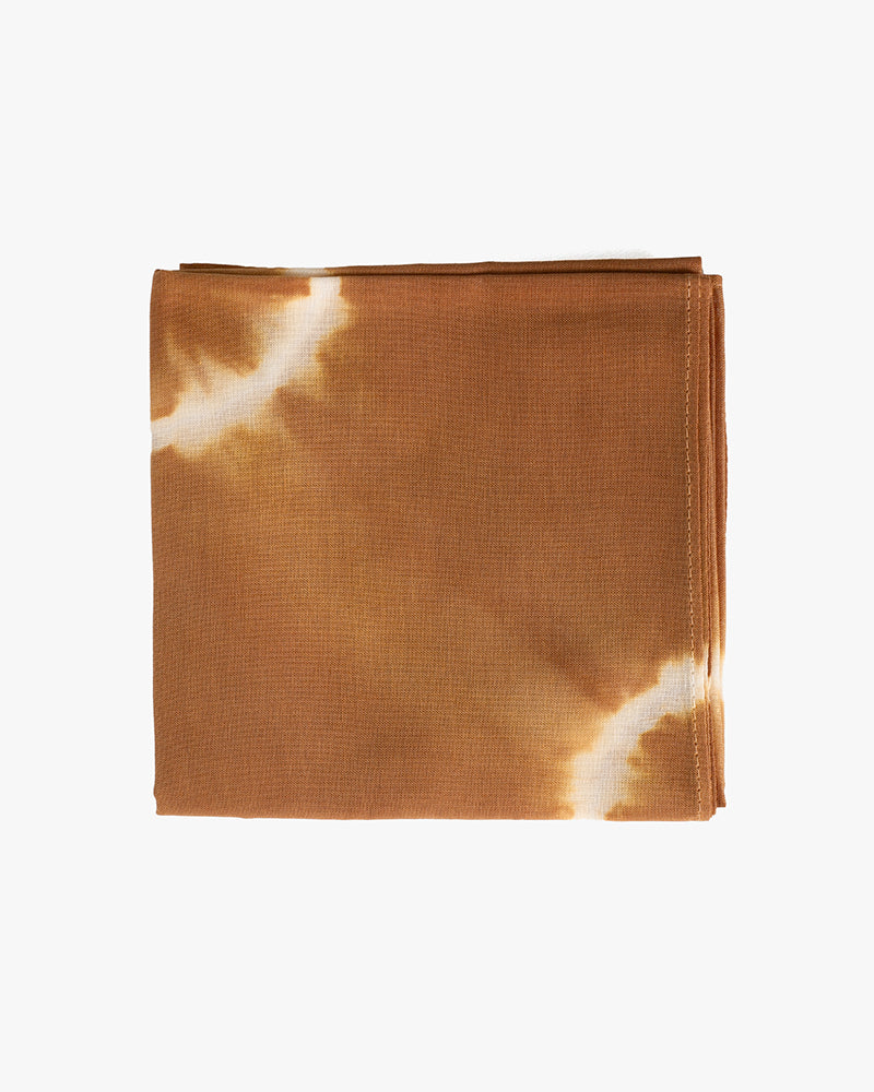 Japanese Handkerchief, Brown and White Tie Dye