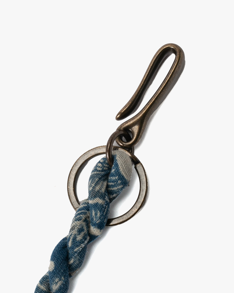 Boet x Kiriko Keychain, Boro, Washed Indigo Katazome – Kiriko Made