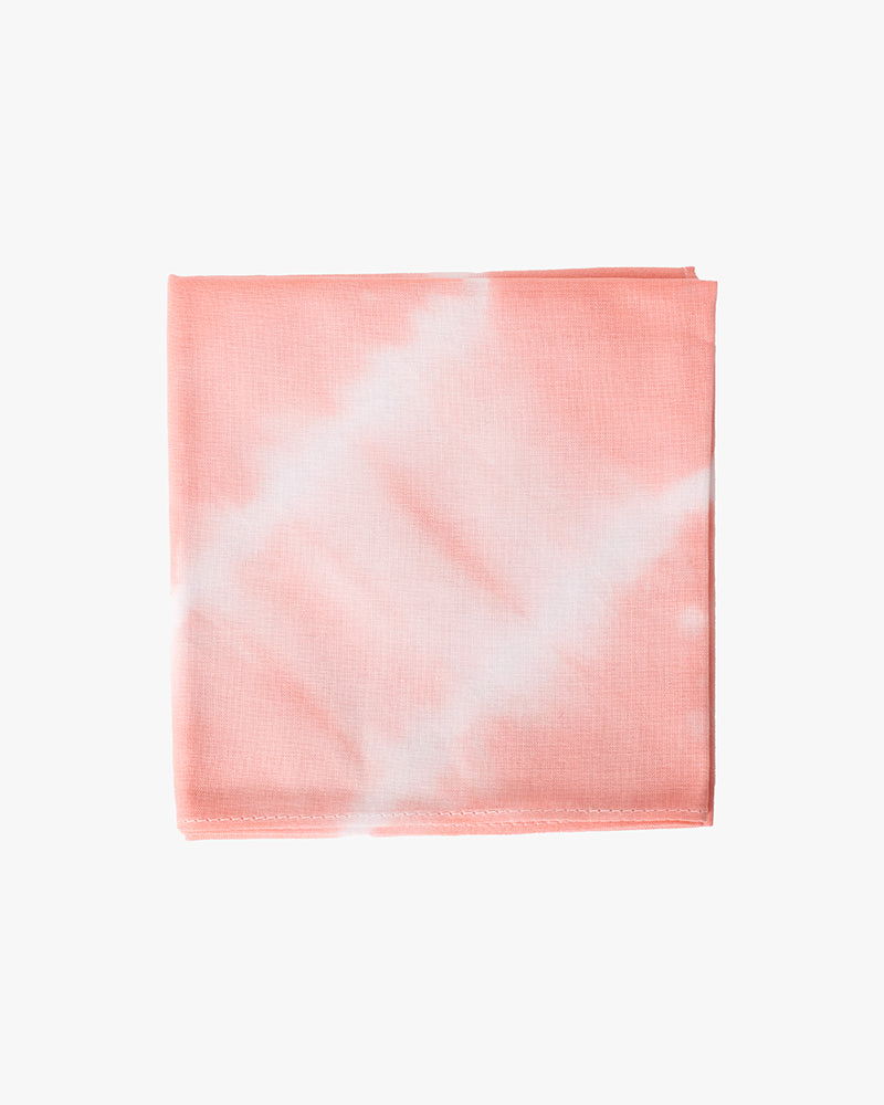 Japanese Handkerchief, Pink and White Tie Dye