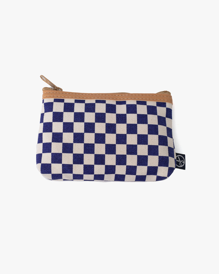 Maple &amp; Moon Bag, Coin Pouch, Blue Ichimatsu