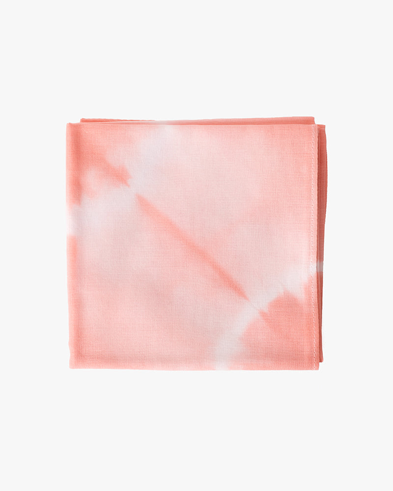 Japanese Handkerchief, Pink and White Tie Dye