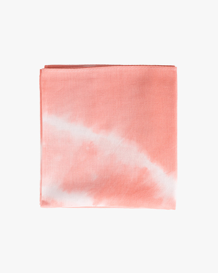 Japanese Handkerchief, Pink and White Tie Dye