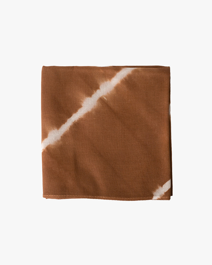 Japanese Handkerchief, Rust and White Tie Dye