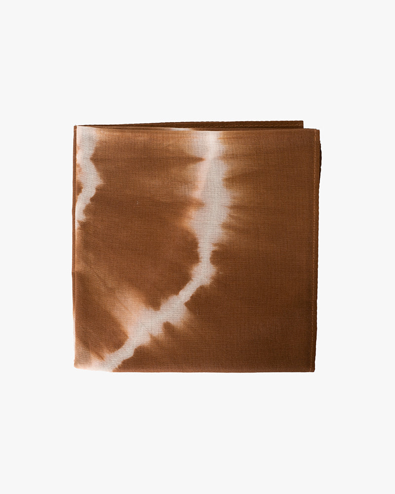 Japanese Handkerchief, Rust and White Tie Dye
