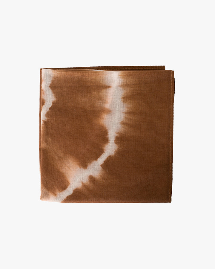 Japanese Handkerchief, Rust and White Tie Dye