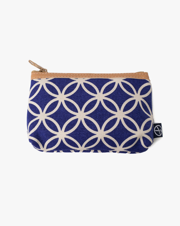 Maple & Moon Bag, Coin Pouch, Blue Shippou