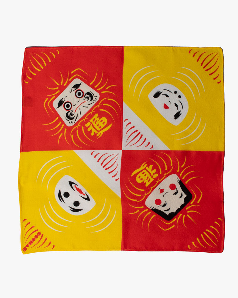 Modern Furoshiki, Musubi, Cochae, Daruma Red, 19 x 19