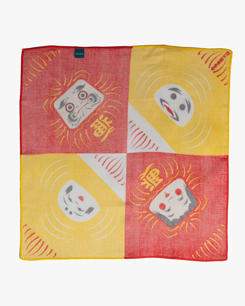 Modern Furoshiki, Musubi, Cochae, Daruma Red, 19 x 19