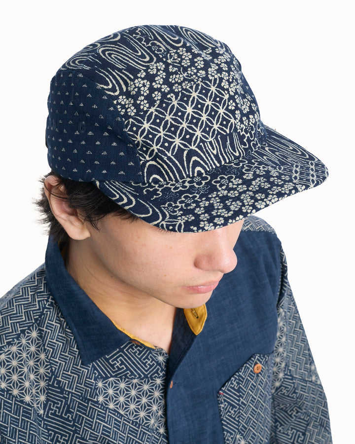 Kiriko Original Cap, 5-Panel, Two Tone, Indigo Multi and Uroko