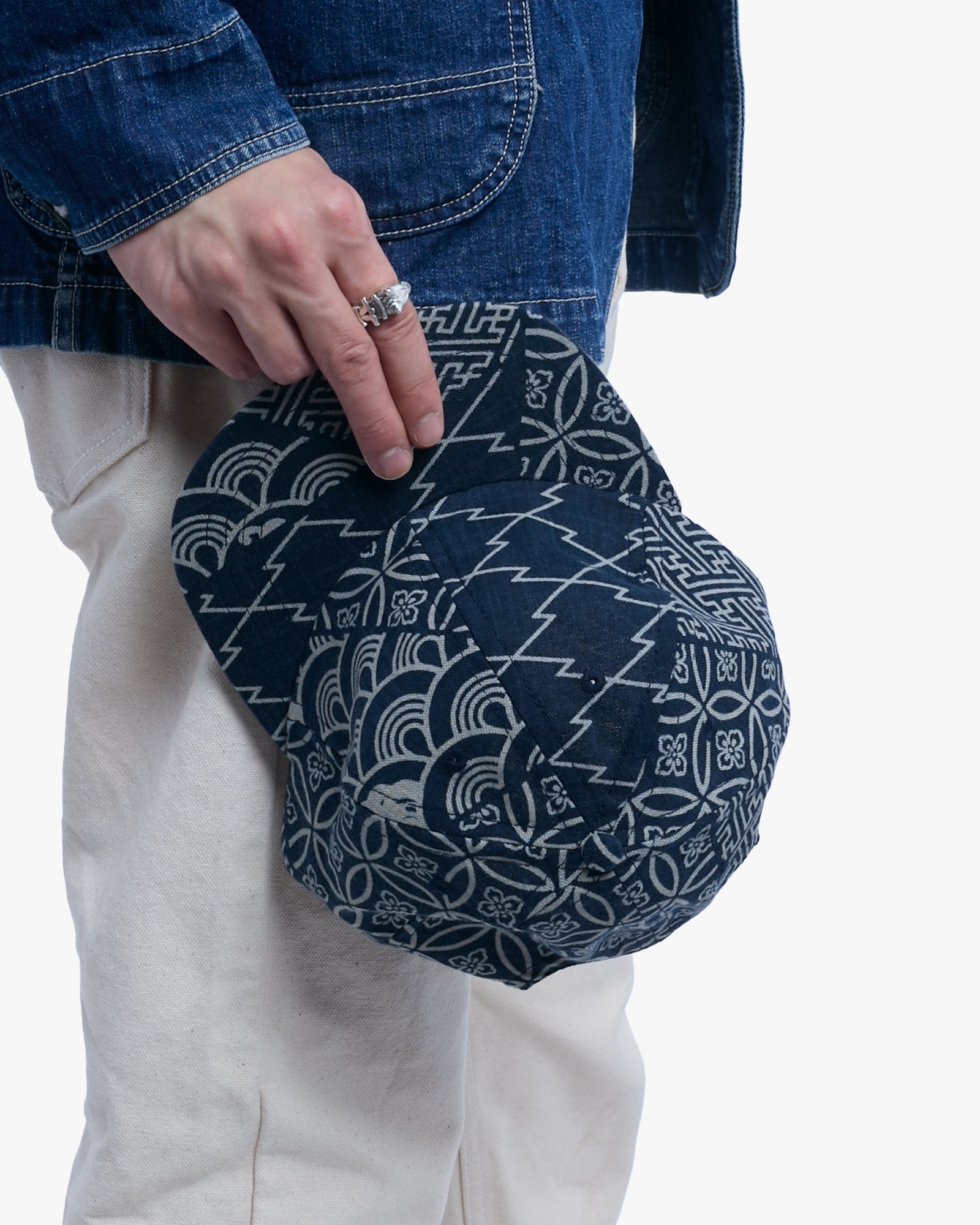 Kiriko Original Cap, 6-Panel Indigo Large Multi with Solid Indigo Underbill