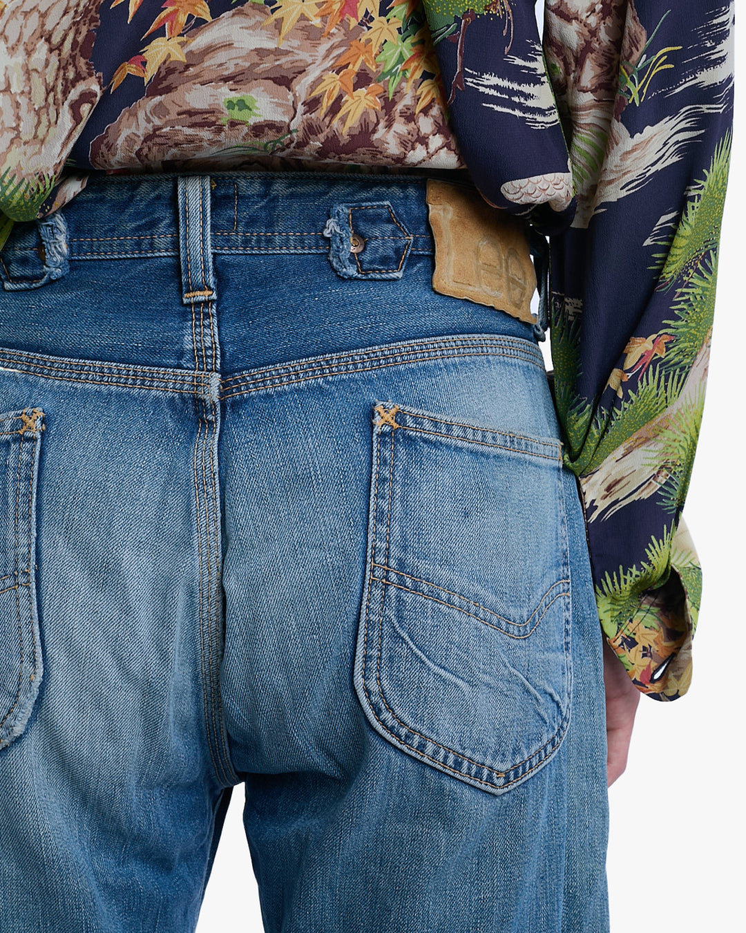 Japanese Repro Denim Jeans, 30, Lee, Light Wash Blue