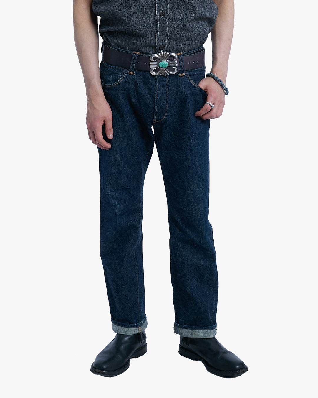 Japanese Repro Denim Jeans, 32, Stevenson Overall Co, Medium Wash Blue