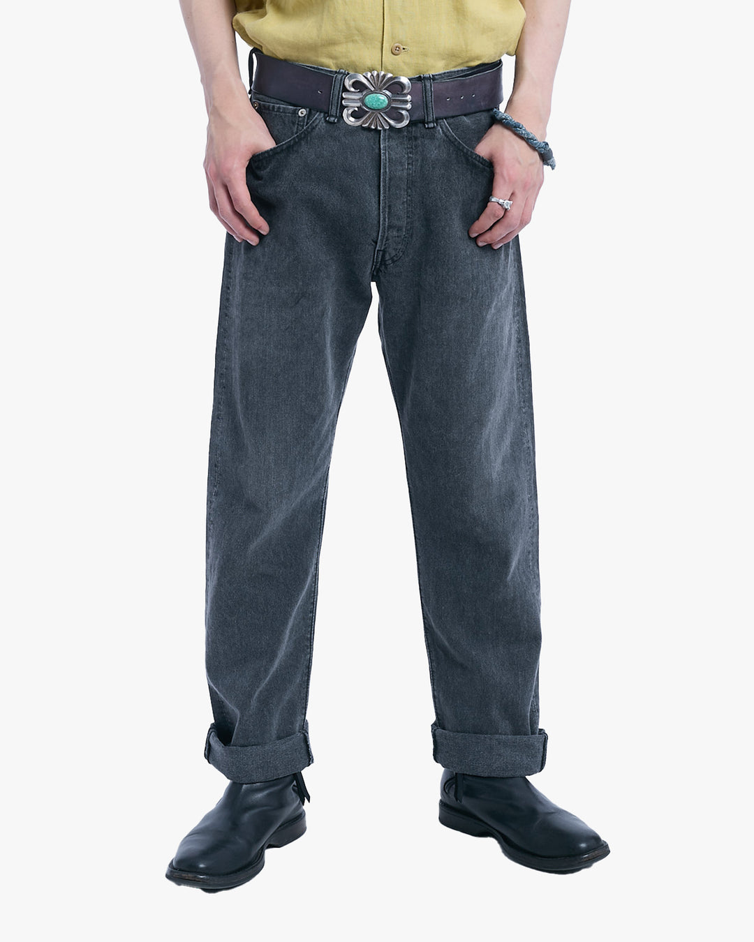 Japanese Repro Denim Jeans, 32, Orslow, Medium Grey