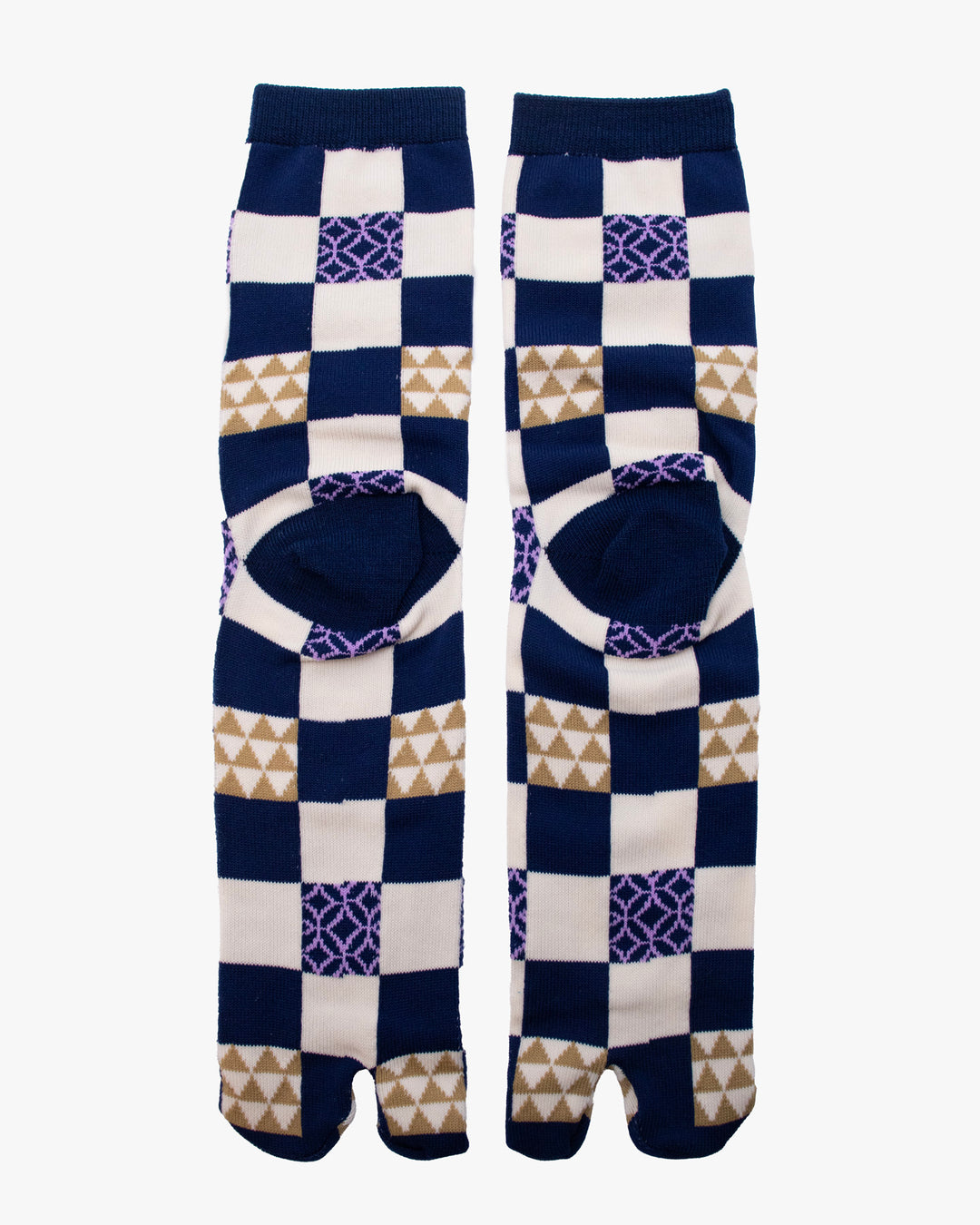 Kurochiku, Tabi Socks, White and Blue Checker (M/L)