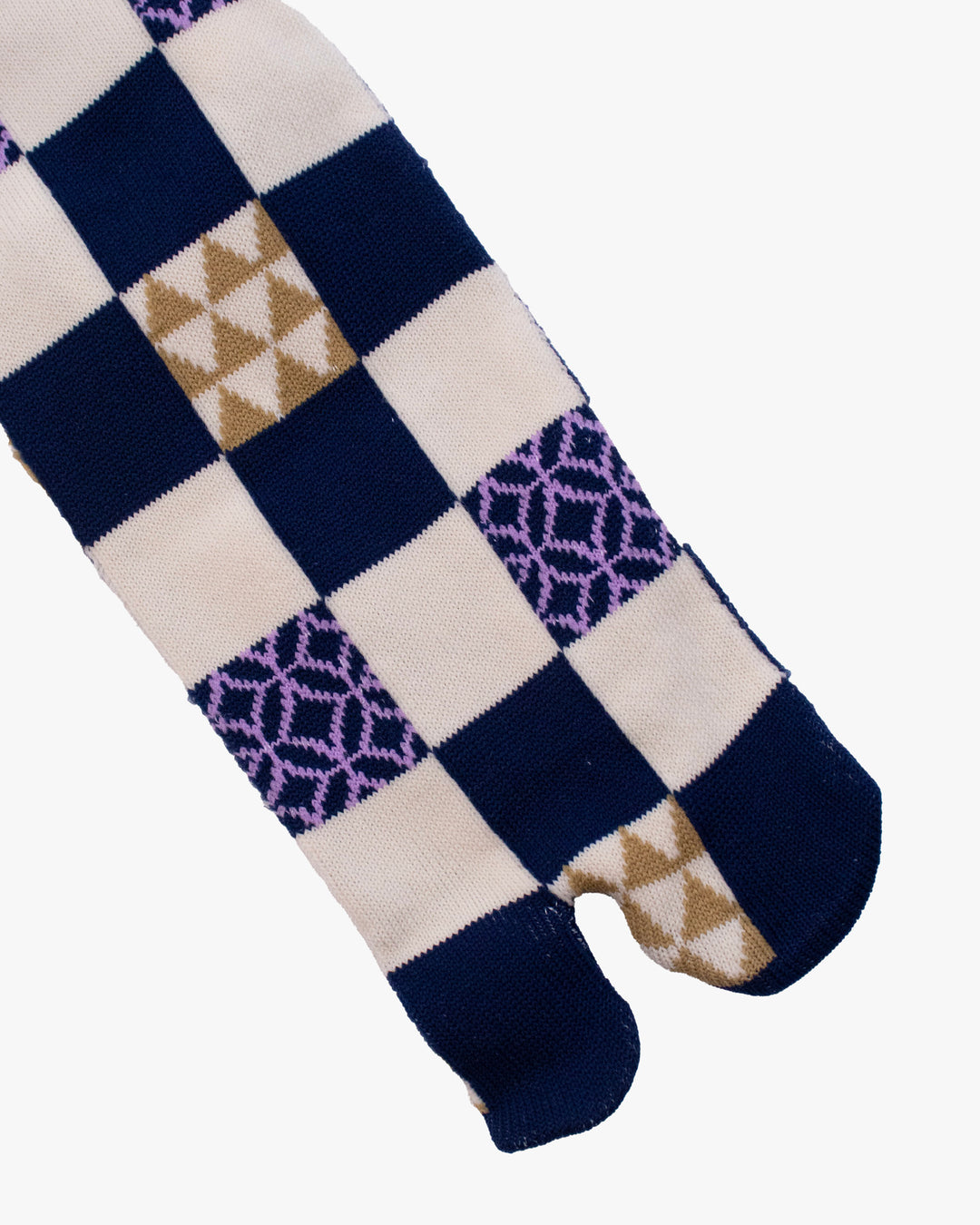Kurochiku, Tabi Socks, White and Blue Checker (M/L)