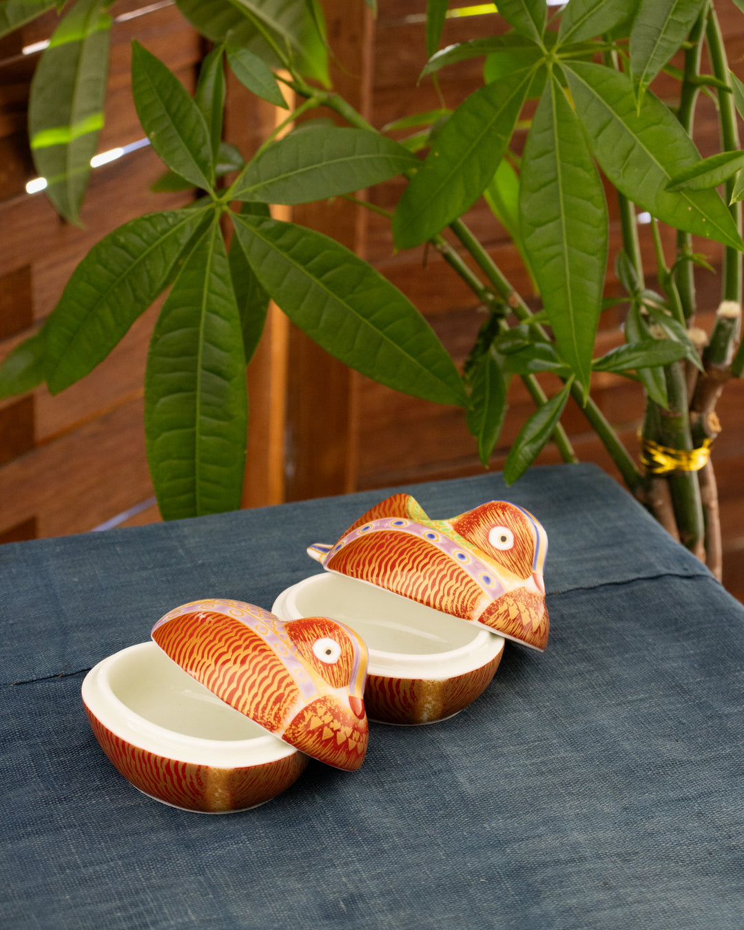 Kouraku Kiln Bowl with Lid, Oshidori, Female