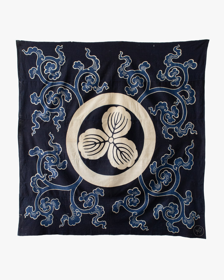 Vintage Furoshiki, Indigo, Kashiwa 58" x 60"