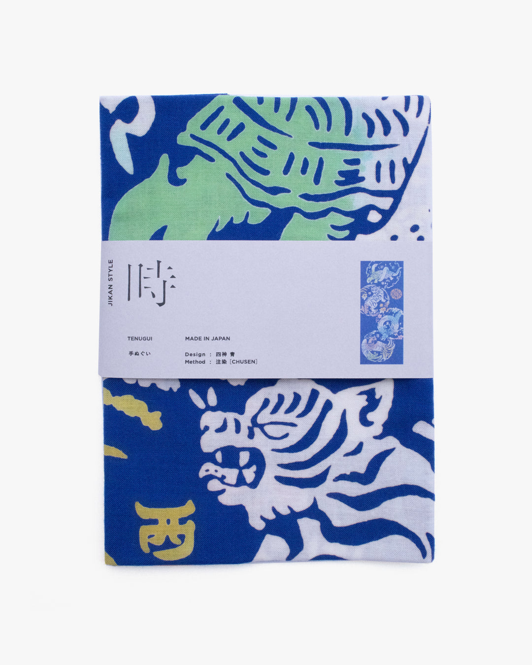 Tenugui, Chusen-Zome, Blue Four Gods