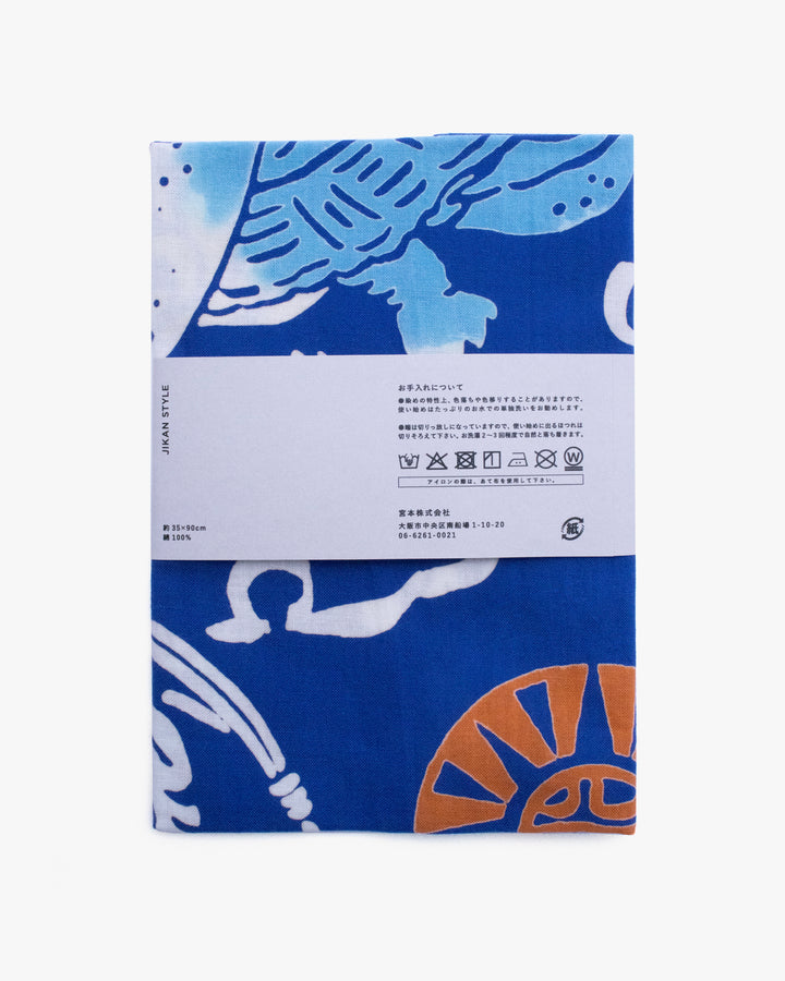 Tenugui, Chusen-Zome, Blue Four Gods
