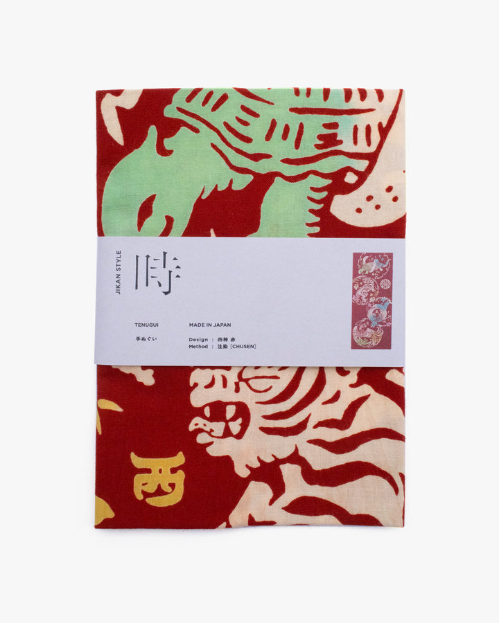 Tenugui, Chusen-Zome, Red Four Gods