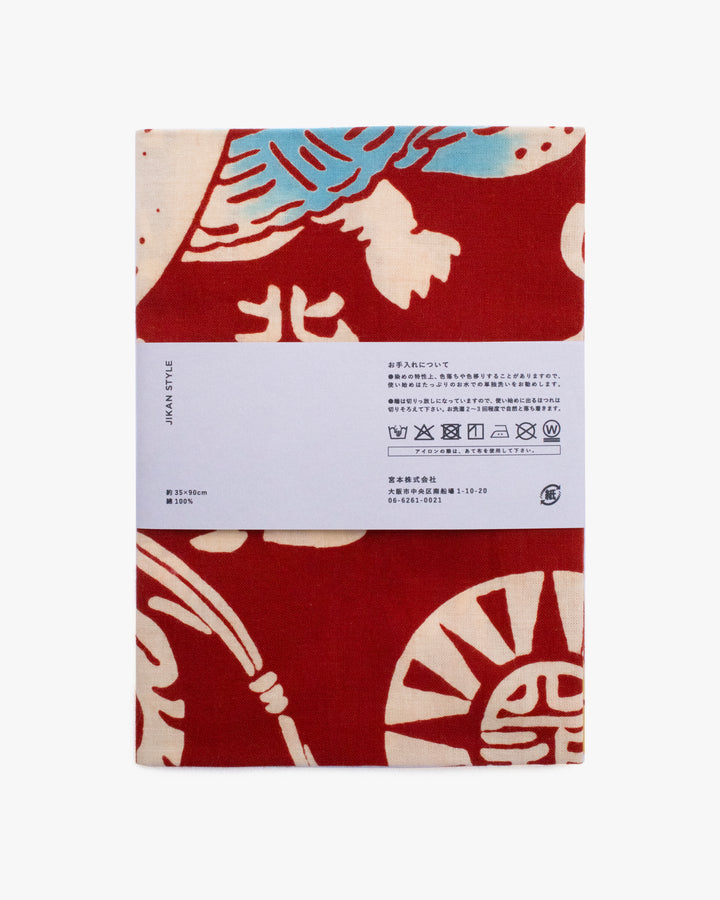 Tenugui, Chusen-Zome, Red Four Gods
