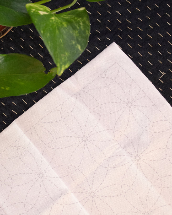 Olympus, Hana-Fukin Sashiko Sampler, Hana-zashi, White