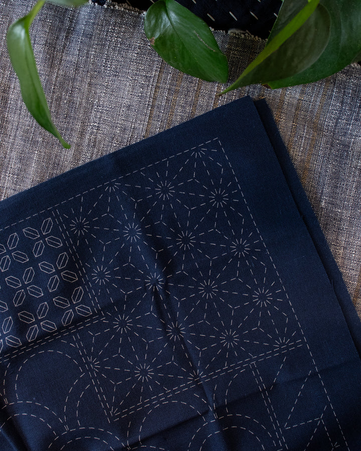 Nippon Chuko, Olympus, Hana-Fukin Sashiko Sampler, Combo, Navy