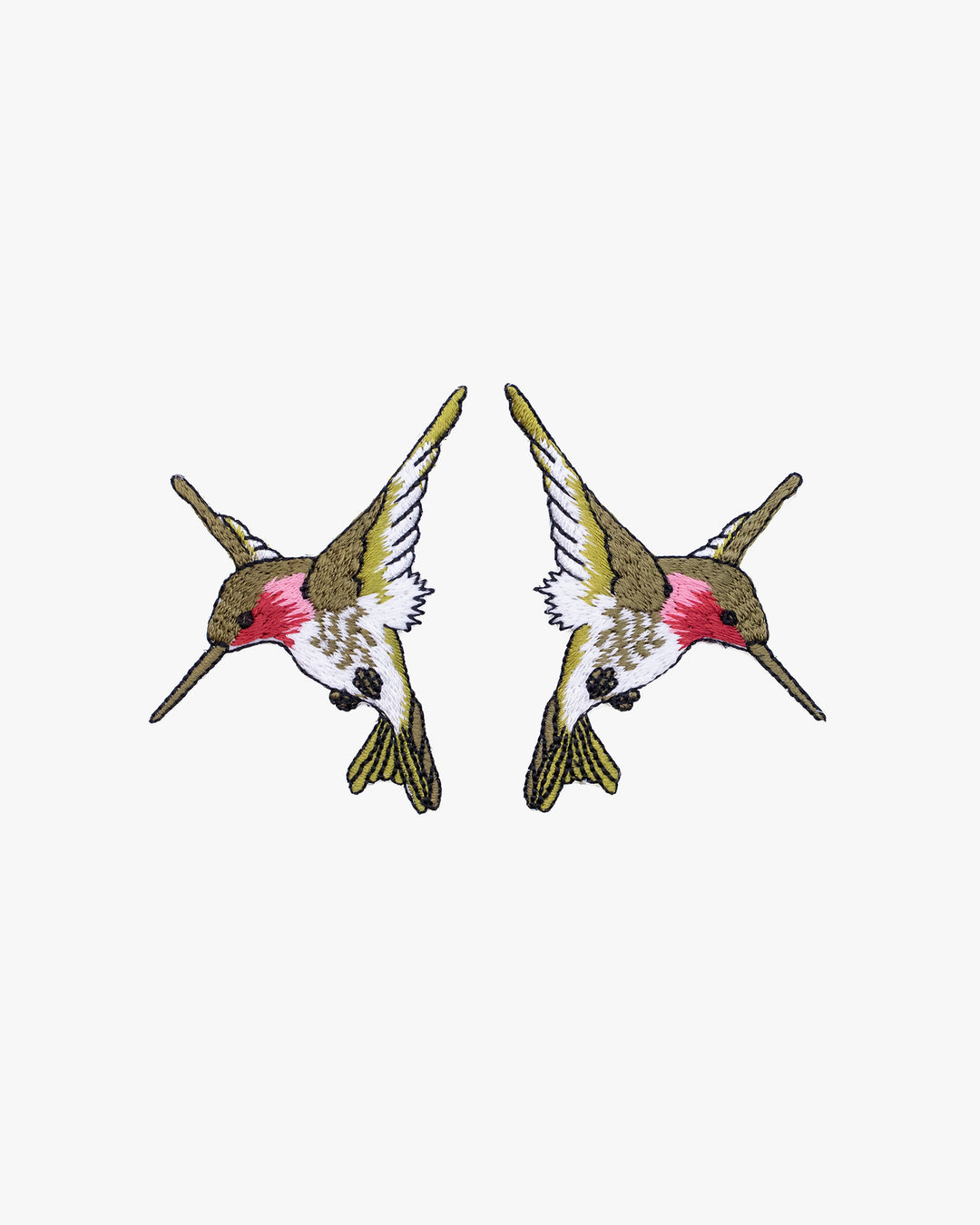 Embroidered Patch, Iron-on Applique, Hummingbird