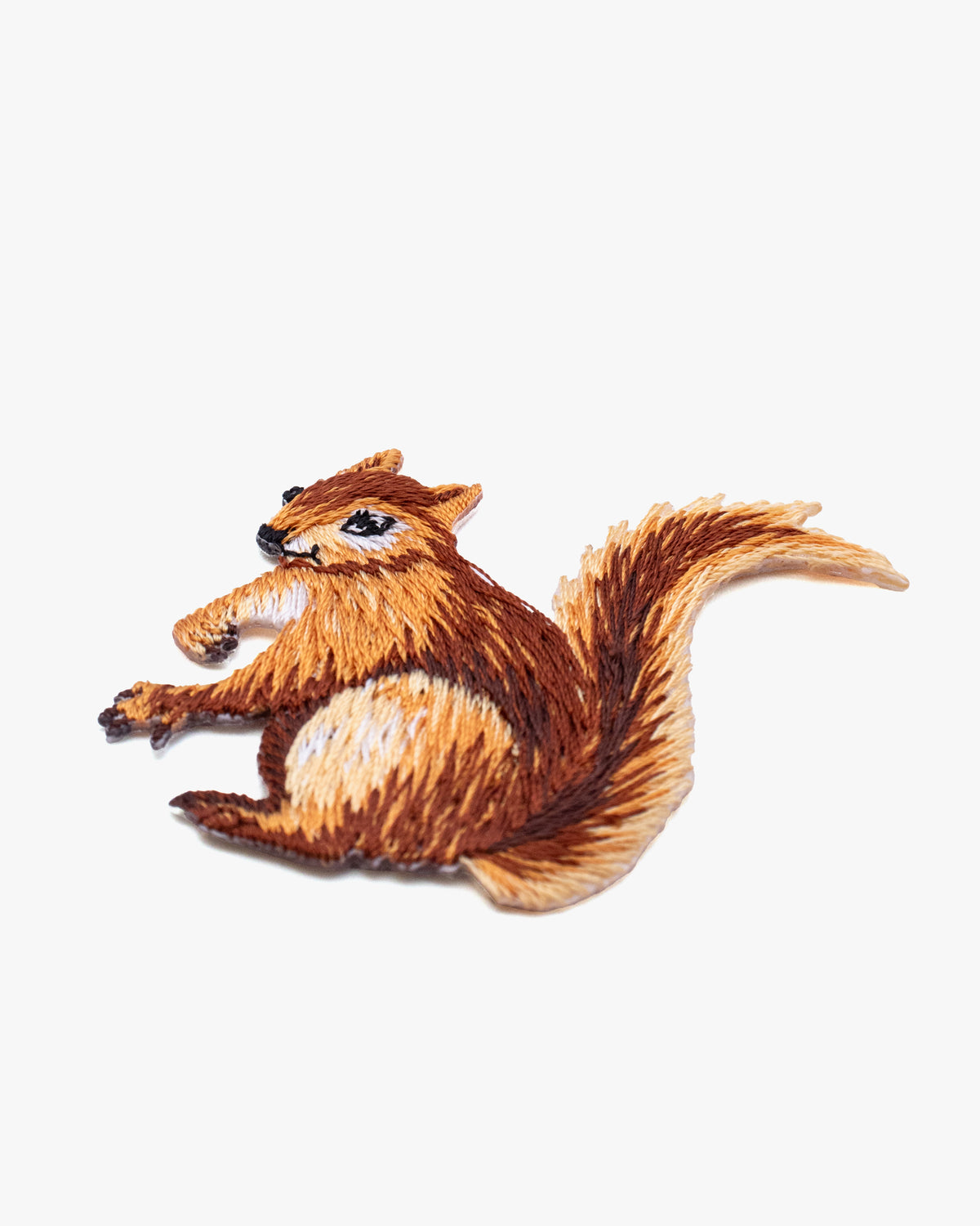 Embroidered Patch, Iron-on Applique, Brown Squirrel