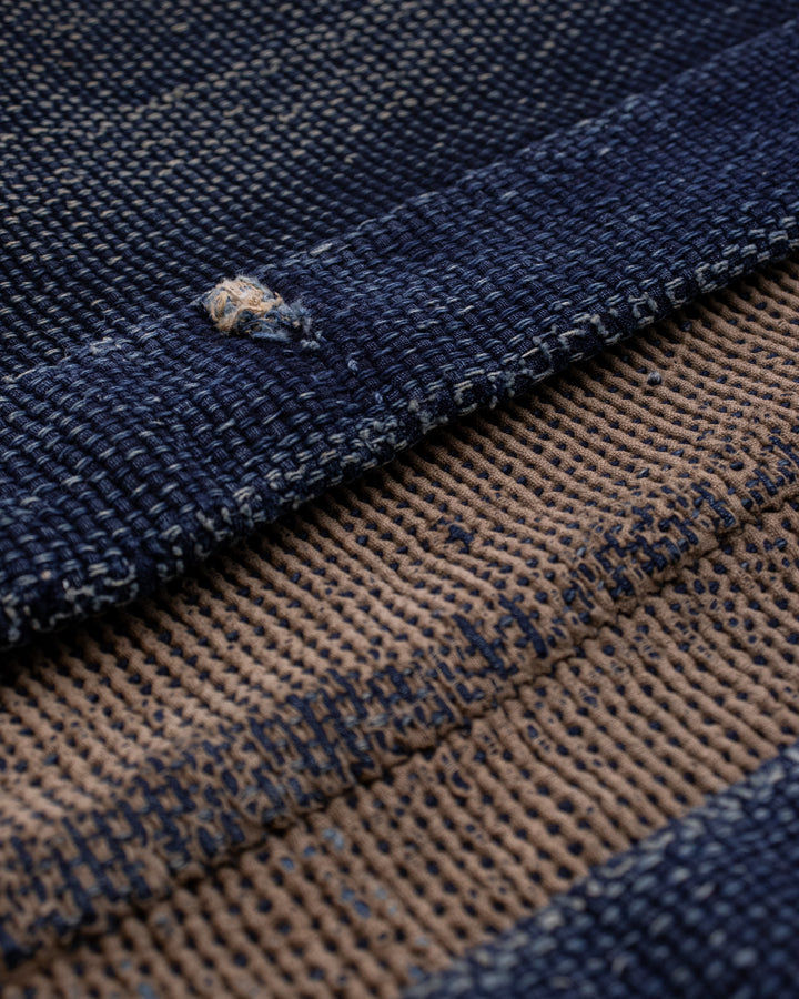 Vintage Happi Robe, Indigo with Brown Lining