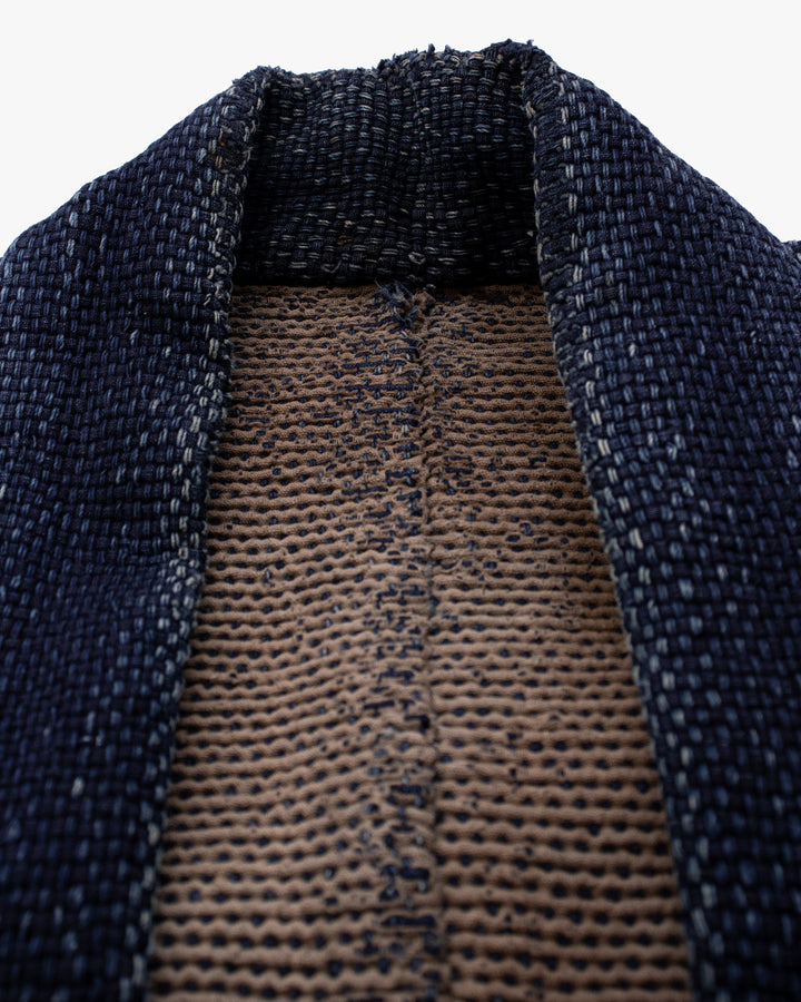 Vintage Happi Robe, Indigo with Brown Lining