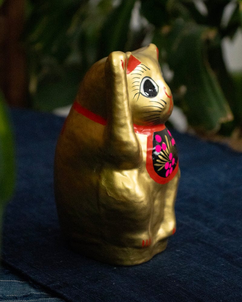 Takasaki Daruma, Maneki Neko, Gold, Small