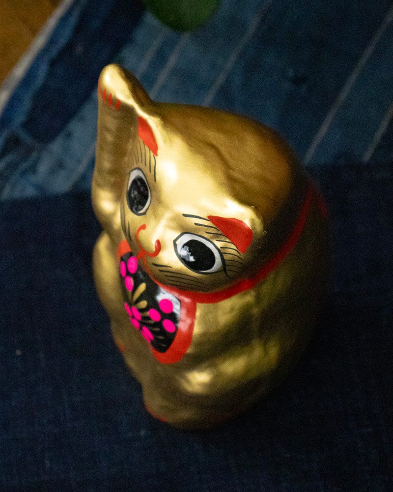 Takasaki Daruma, Maneki Neko, Gold, Small