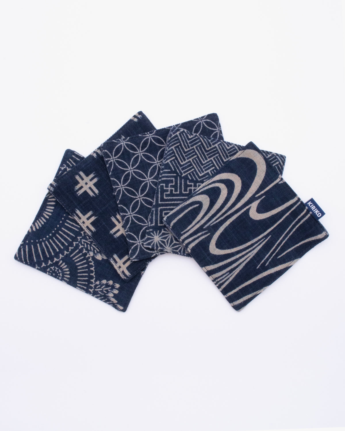 Kiriko Original Coaster, Assorted Pattern, Set of 5