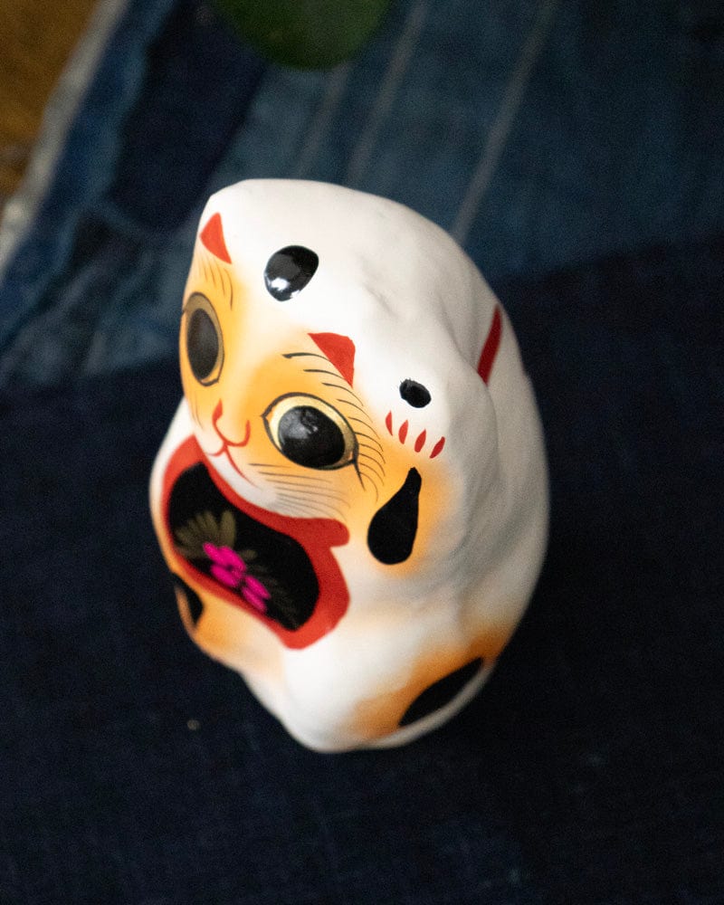 Takasaki Daruma, Maneki Neko, White, Extra Small