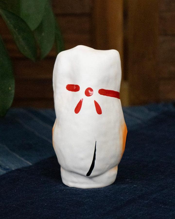 Takasaki Daruma, Maneki Neko, White, Extra Small