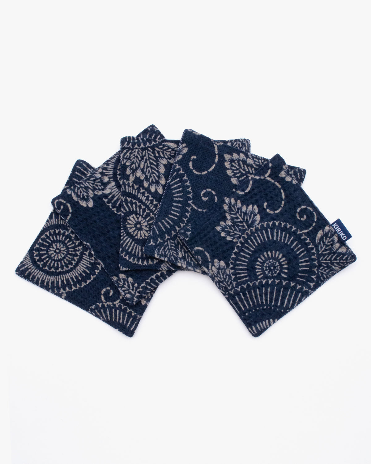 Kiriko Original Coaster, Indigo Kikukarakusa