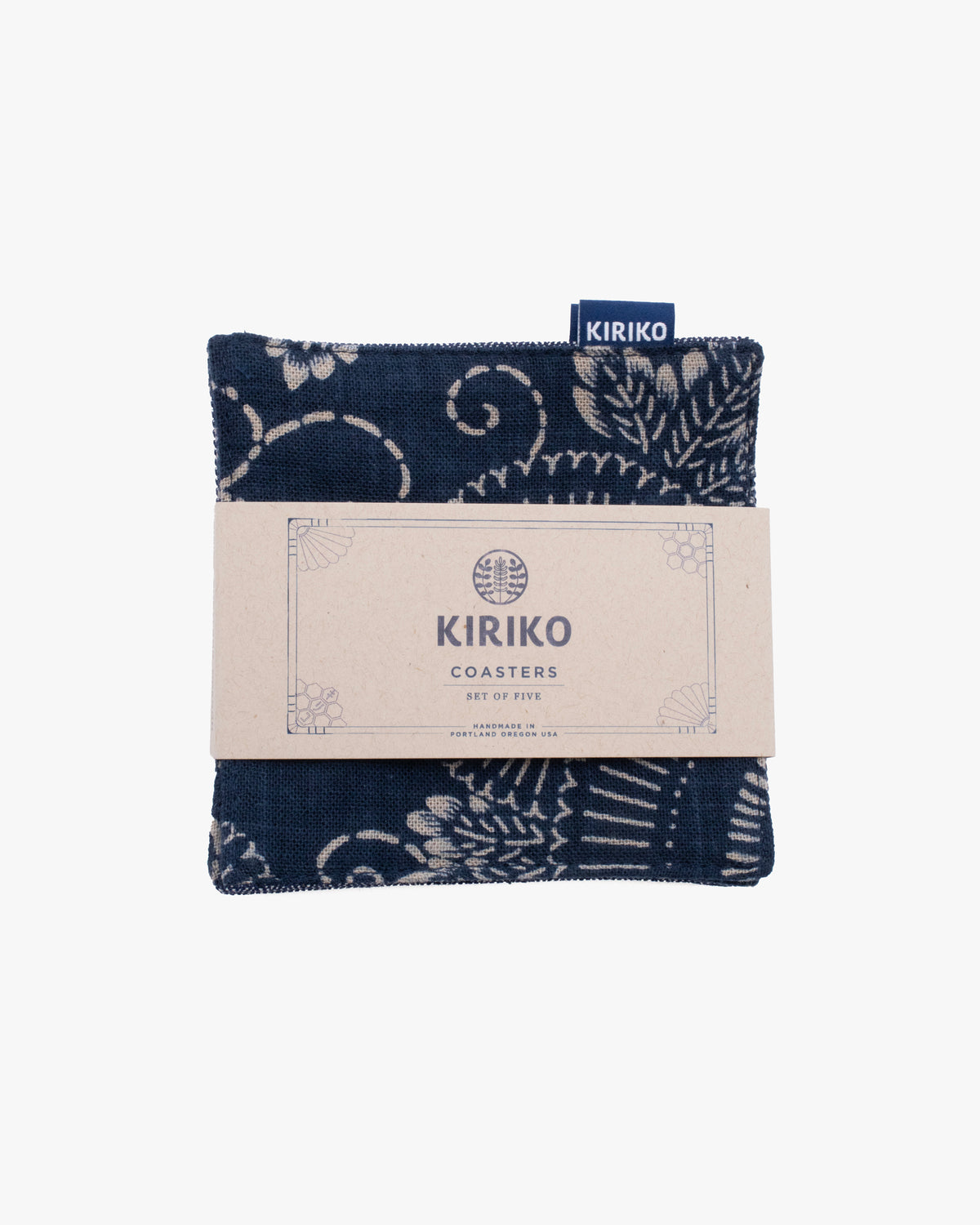 Kiriko Original Coaster, Indigo Kikukarakusa