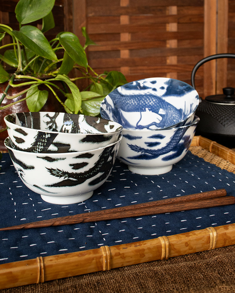 Bowl, Ichiyama, Set of 4, Dragon